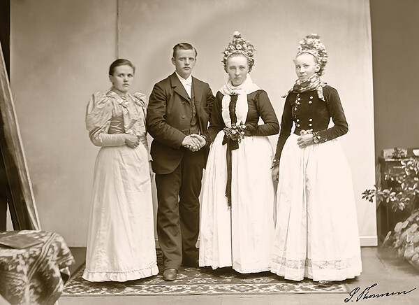Sønderho, Fanø: Karen Pedersen og Jens Svendsen Sørensens bryllup 26/8 1894